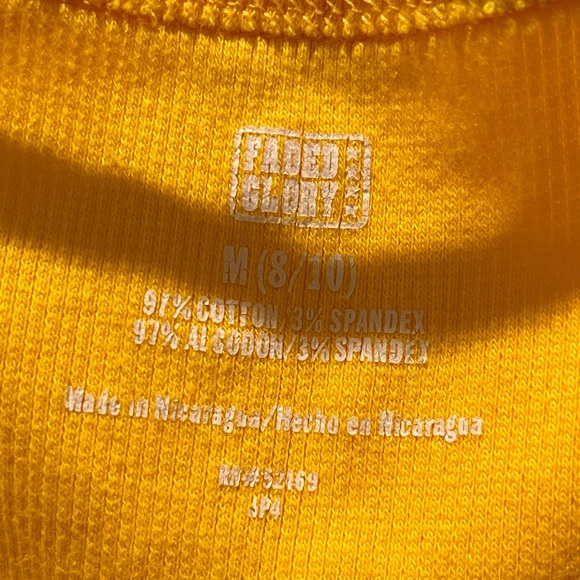 Yellow Tank Top Size Medium by Faded Glory - Picture 5 of 5